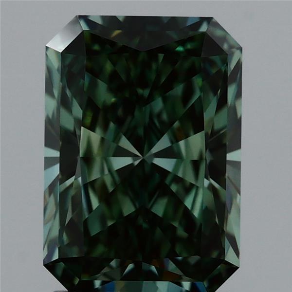 2.08 Ct. Fancy Vivid  Green Radiant Lab Grown Diamond