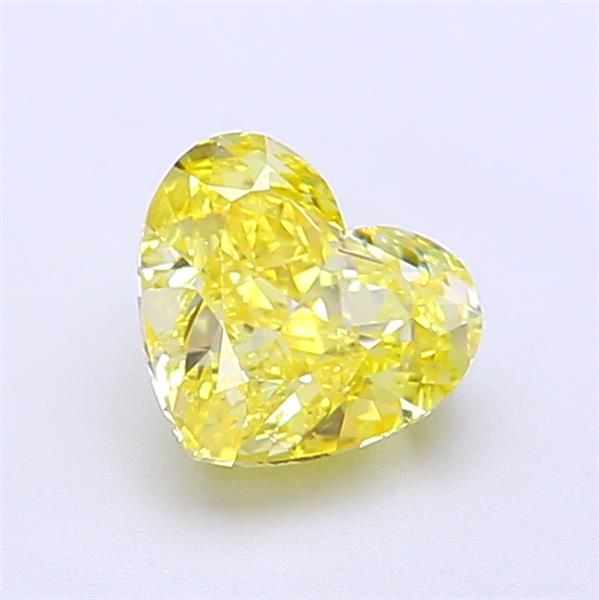1.01 Ct. Fancy Intense Yellow Heart Lab Grown Diamond