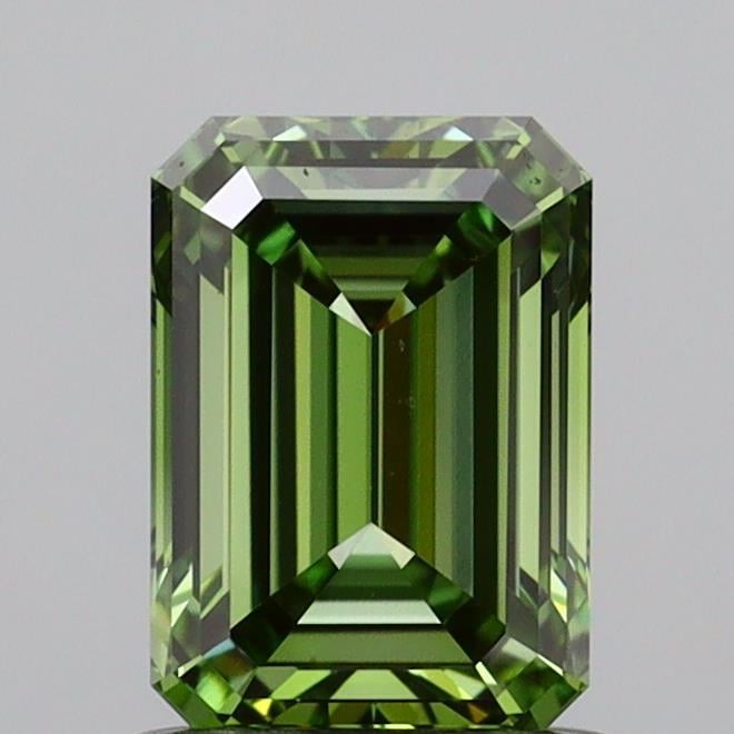 1.10 Ct. Fancy Vivid  Green Emerald Lab Grown Diamond