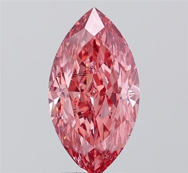 3.15 Ct. Fancy Vivid  Pink Marquise Lab Grown Diamond