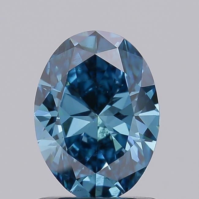 1.01 Ct. Fancy Vivid  Blue Oval Lab Grown Diamond