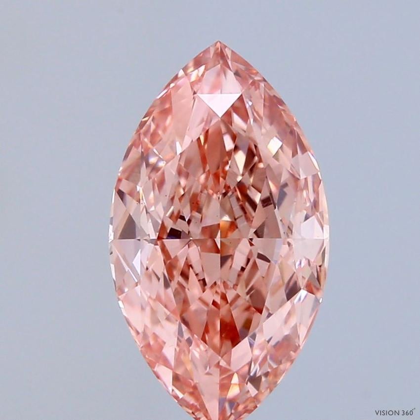 3.05 Ct. Fancy Vivid Pink Marquise Lab Grown Diamond