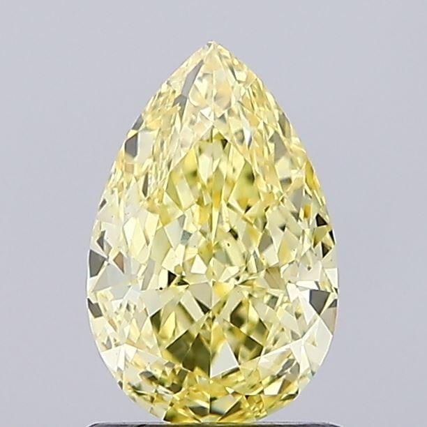 1.31 Ct. Fancy Intense Yellow Pear Lab Grown Diamond