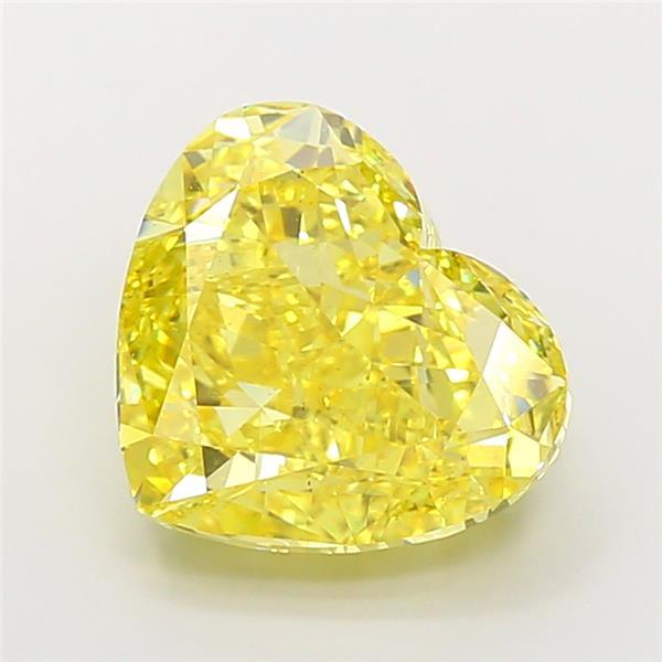 10.01 Ct. Fancy Vivid Yellow Heart Lab Grown Diamond