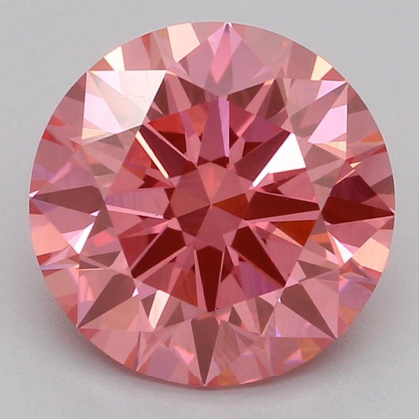 2.06 Ct. Fancy Vivid Pink Round Lab Grown Diamond