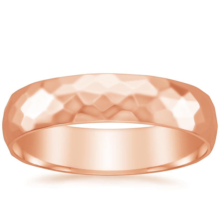 Rose gold diamond engagement ring with surprise diamond details