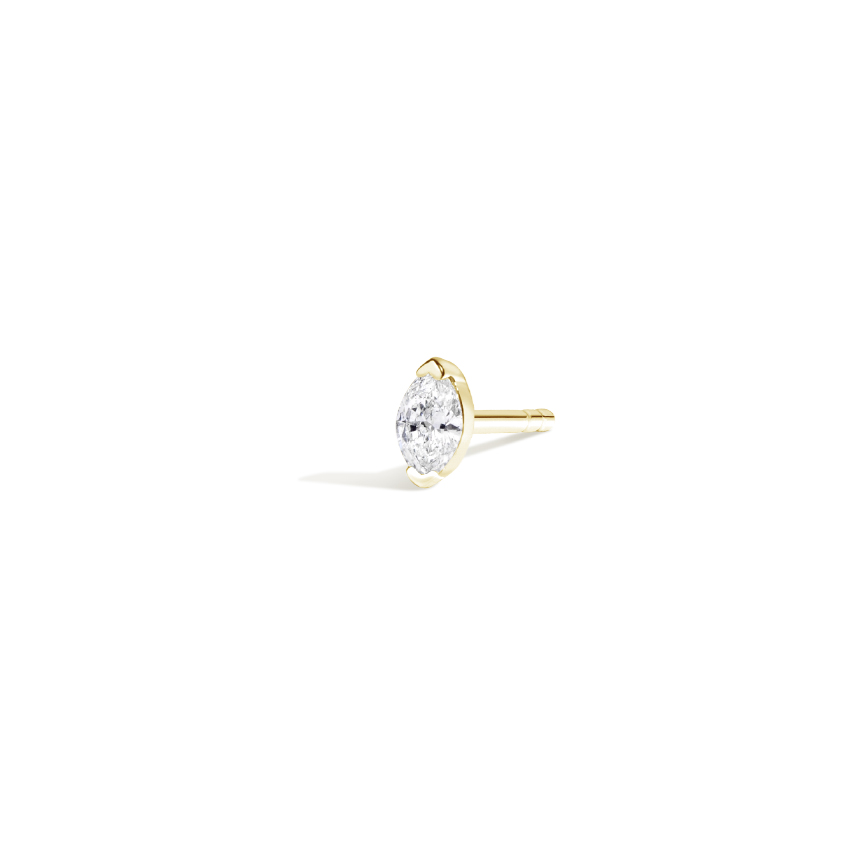 Single Marquise Diamond Stud Earring - Brilliant Earth