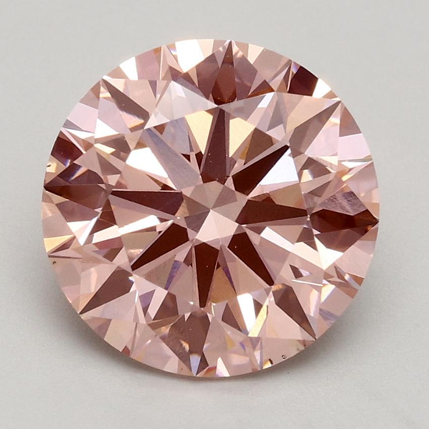 2.63 Ct. Fancy Intense Pink Round Lab Grown Diamond