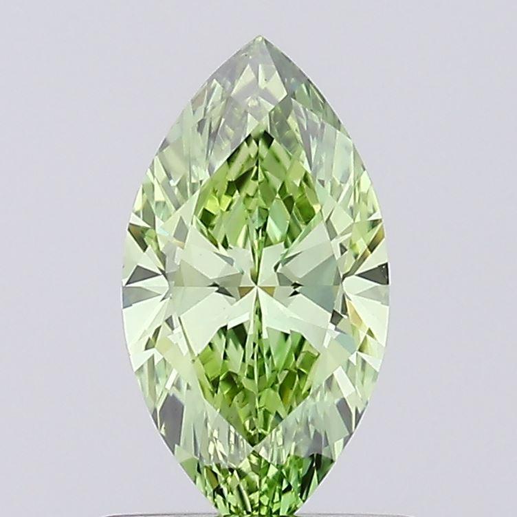 0.51 Ct. Fancy Vivid Green Marquise Lab Grown Diamond
