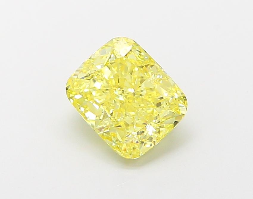 1.87 Ct. Fancy Vivid Yellow Cushion Lab Grown Diamond