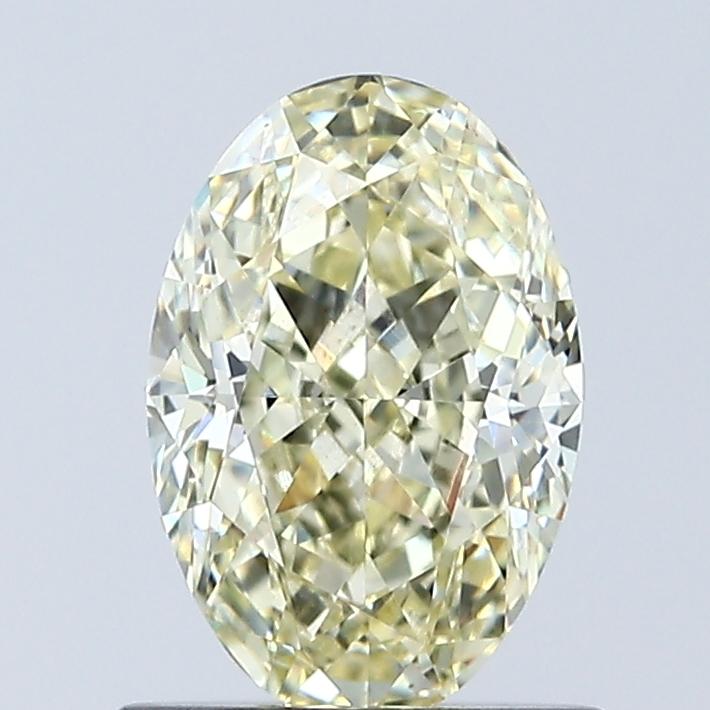 1.08 Ct. Fancy Light Yellow Oval Lab Grown Diamond