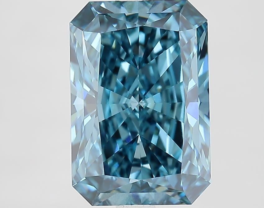 3.79 Ct. Fancy Vivid Blue Radiant Lab Grown Diamond