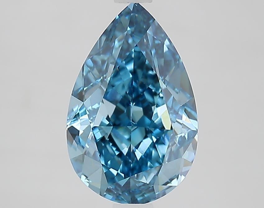 2.77 Ct. Fancy Vivid Blue Pear Lab Grown Diamond