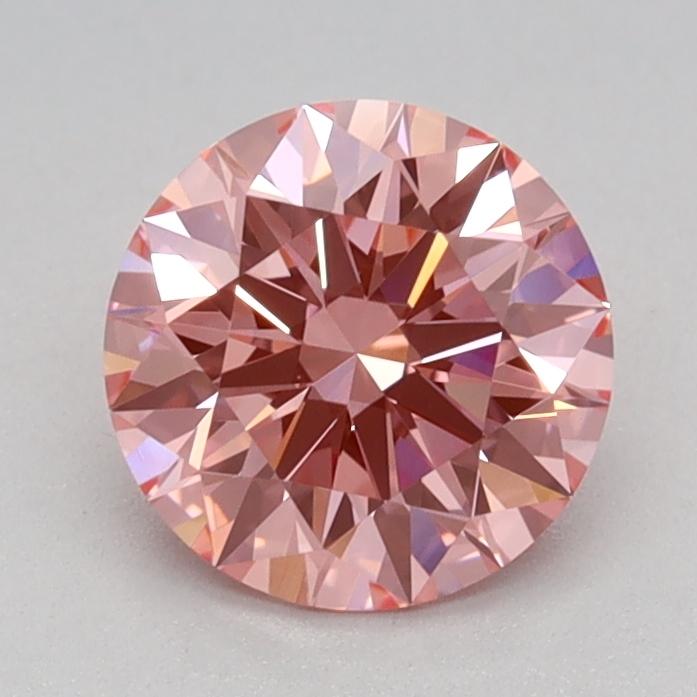 0.81 Ct. Fancy Vivid Pink Round Lab Grown Diamond