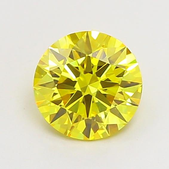 1.04 Ct. Fancy Vivid  Yellow Round Lab Grown Diamond