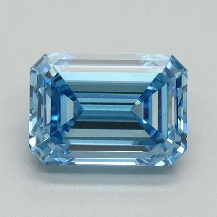 1.11 Ct. Fancy Vivid Blue Emerald Lab Grown Diamond