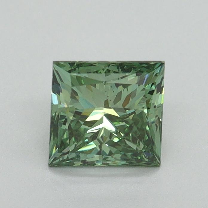 0.82 Ct. Fancy Vivid Pacific Green Princess Lab Grown Diamond