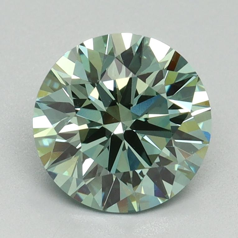 1.70 Ct. Fancy Vivid Green Round Lab Grown Diamond