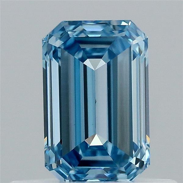 0.55 Ct. Fancy Vivid  Blue Emerald Lab Grown Diamond