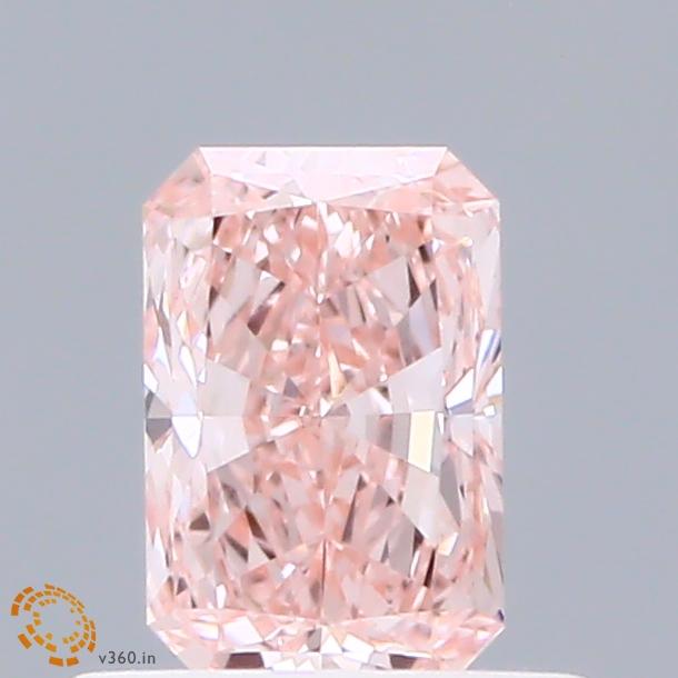 0.52 Ct. Fancy Intense  Pink Radiant Lab Grown Diamond
