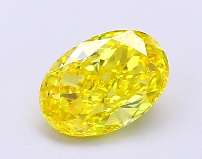 1.01 Ct. Fancy Vivid  Yellow Oval Lab Grown Diamond
