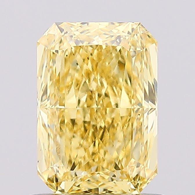 1.07 Ct. Fancy Vivid  Yellow Radiant Lab Grown Diamond