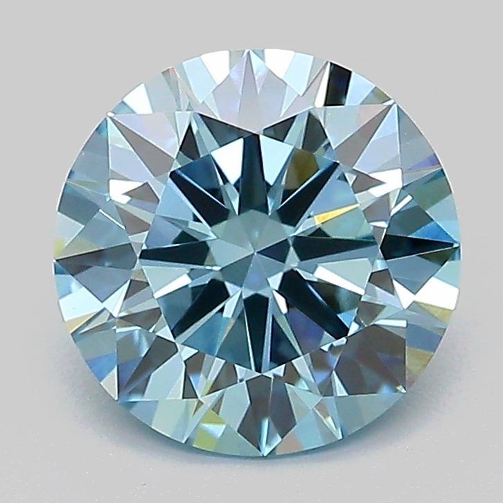 2.03 Ct. Fancy Vivid Blue Round Lab Grown Diamond