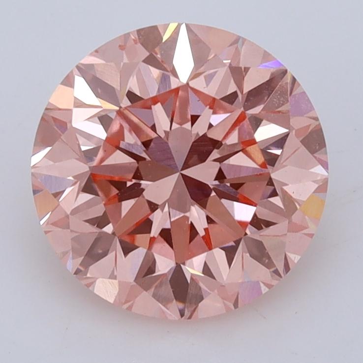 2.71 Ct. Fancy Vivid Pink Round Lab Grown Diamond