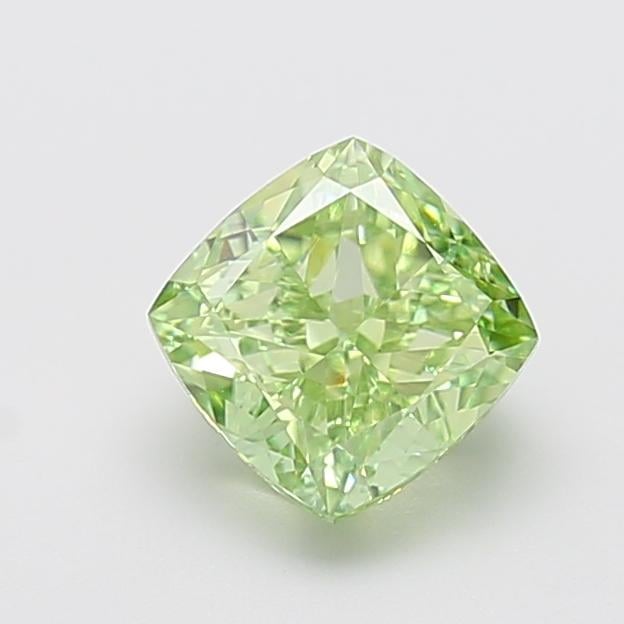 2.20 Ct. Fancy Vivid  Green Cushion Lab Grown Diamond