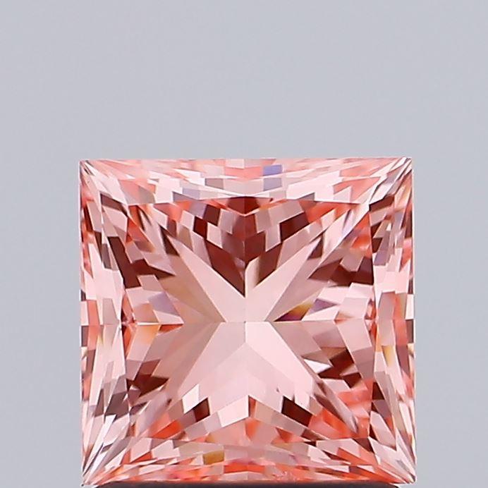 1.53 Ct. Fancy Vivid Pink Princess Lab Grown Diamond