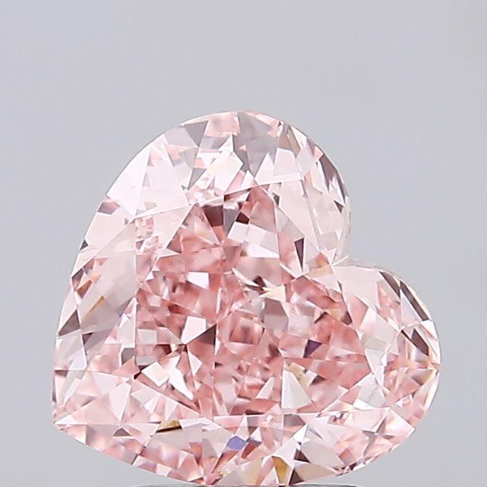 3.03 Ct. Fancy Vivid Pink Heart Lab Grown Diamond