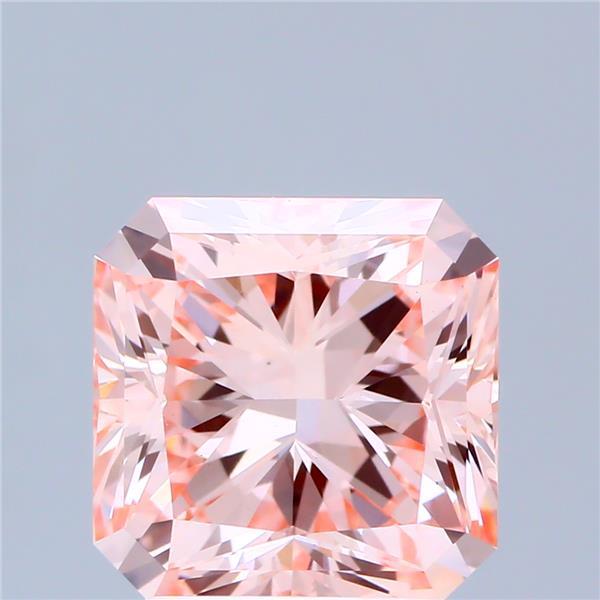 3.01 Ct. Fancy Intense Pink Radiant Lab Grown Diamond