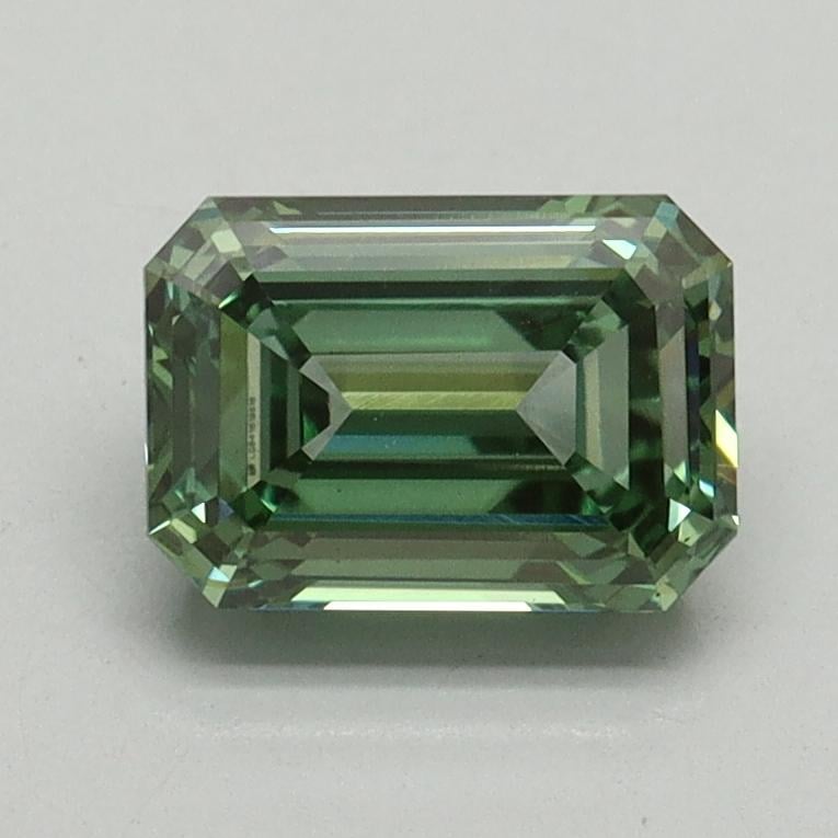 1.42 Ct. Fancy Vivid Pacific Green Emerald Lab Grown Diamond
