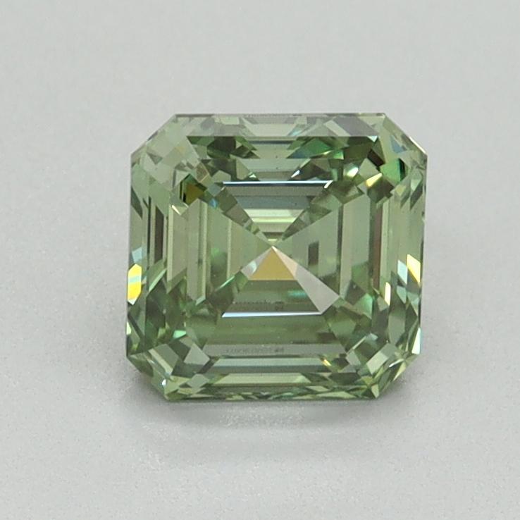 1.01 Ct. Fancy Vivid Green Asscher Lab Grown Diamond