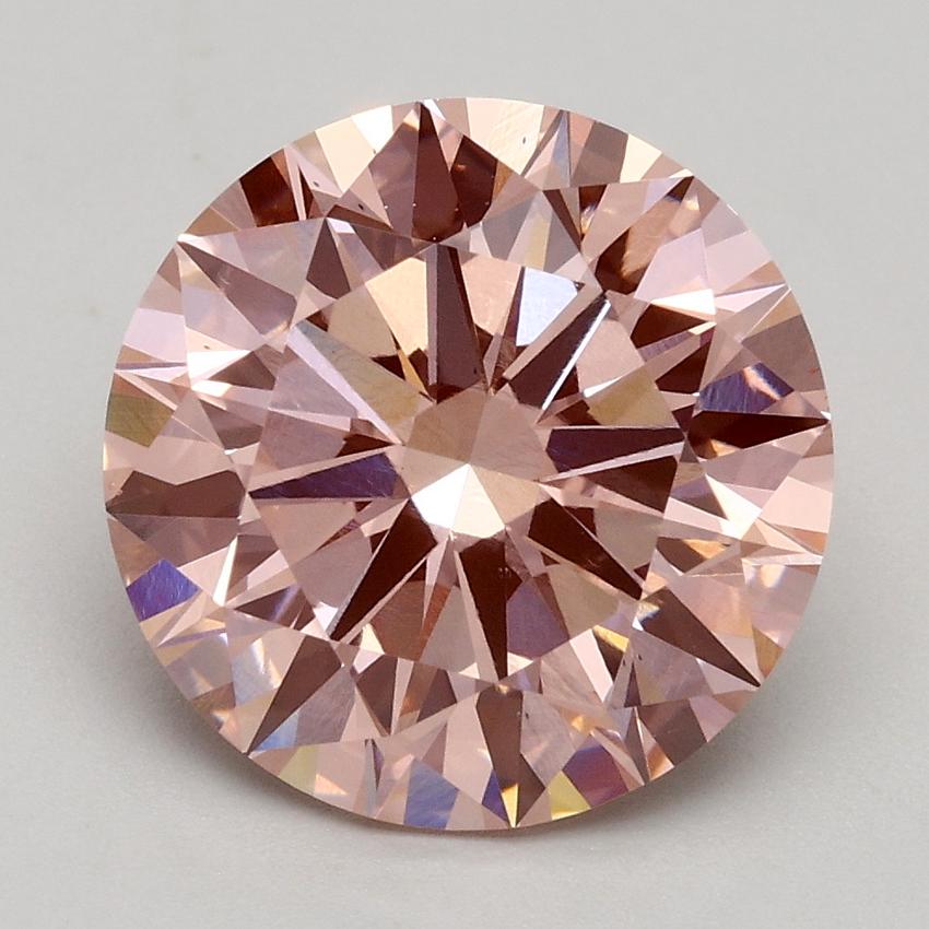 3.22 Ct. Fancy Intense Pink Round Lab Grown Diamond