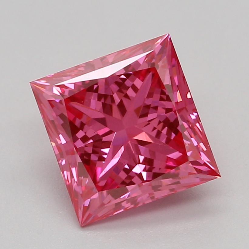 1.09 Ct. Fancy Vivid Pink Princess Lab Grown Diamond