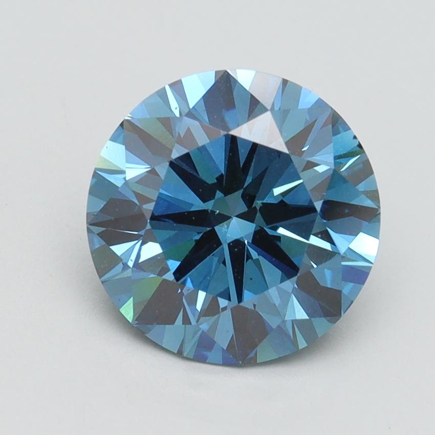 2.51 Ct. Fancy Vivid Blue Round Lab Grown Diamond
