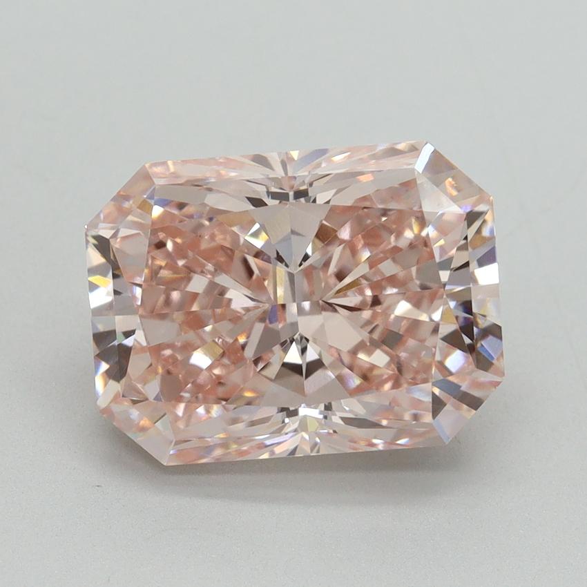 5.30 Ct. Fancy Intense Pink Radiant Lab Grown Diamond