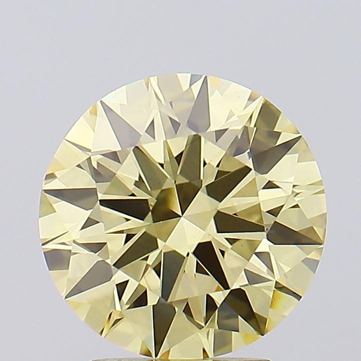 3.07 Ct. Fancy Intense Yellow Round Lab Grown Diamond