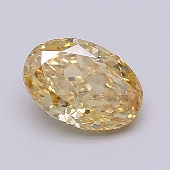0.86 Ct. Fancy Vivid Yellow Oval Lab Grown Diamond
