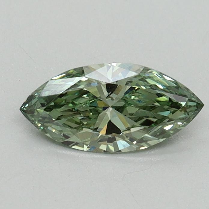 0.44 Ct. Fancy Vivid Green Marquise Lab Grown Diamond