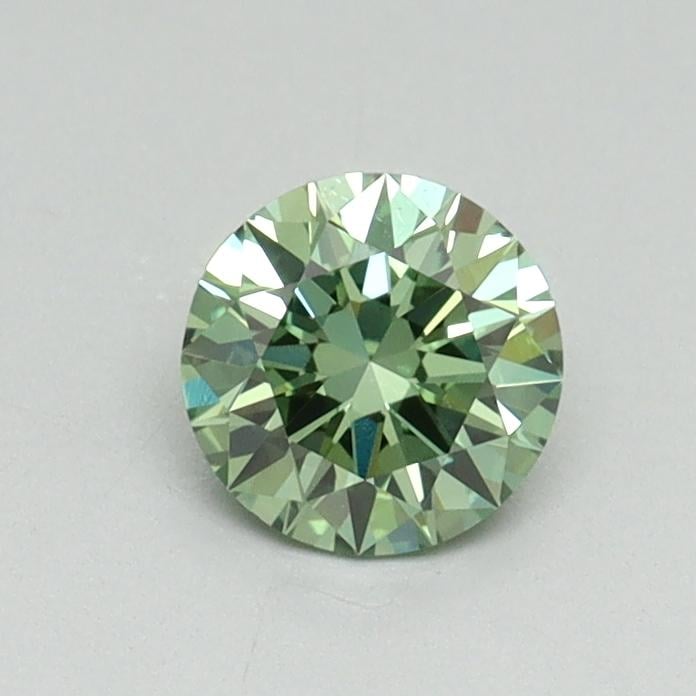 0.51 Ct. Fancy Vivid Green Round Lab Grown Diamond