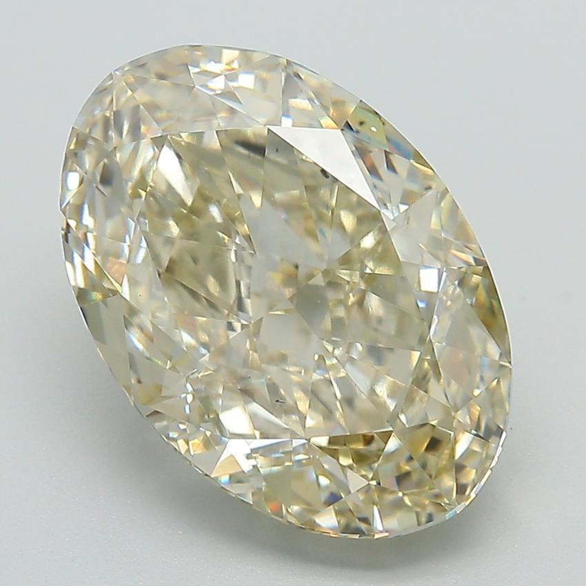 6.53 Ct. Fancy Light Yellow Oval Lab Grown Diamond