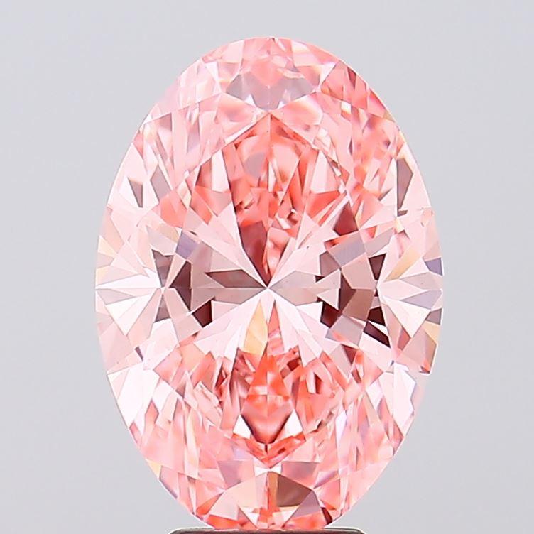 5.06 Ct. Fancy Vivid Pink Oval Lab Grown Diamond