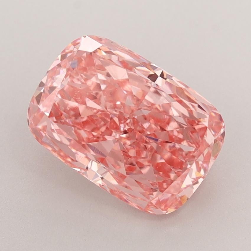 2.35 Ct. Fancy Vivid  Pink Cushion Lab Grown Diamond