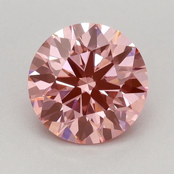 0.71 Ct. Fancy Vivid Pink Round Lab Grown Diamond