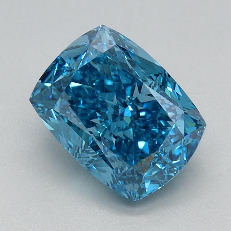 1.10 Ct. Fancy Vivid Blue Cushion Lab Grown Diamond
