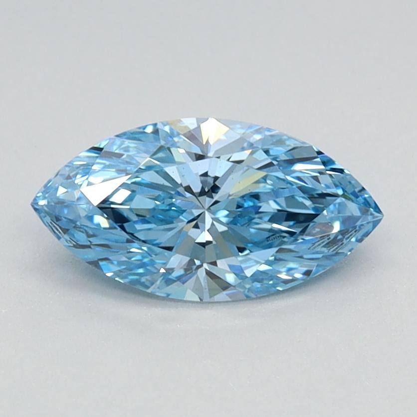 0.71 Ct. Fancy Vivid Blue Marquise Lab Grown Diamond