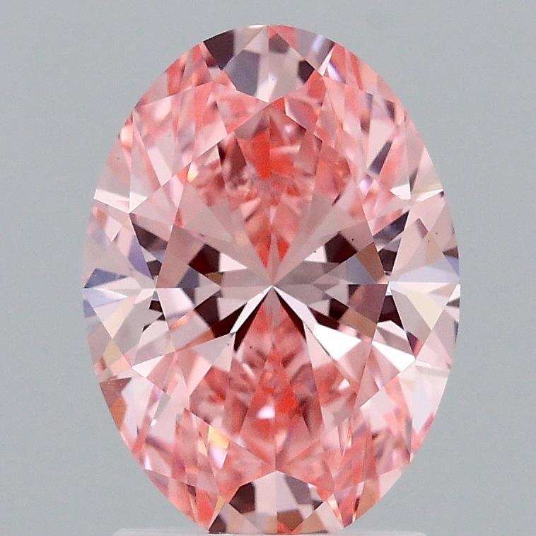 2.03 Ct. Fancy Vivid Pink Oval Lab Grown Diamond