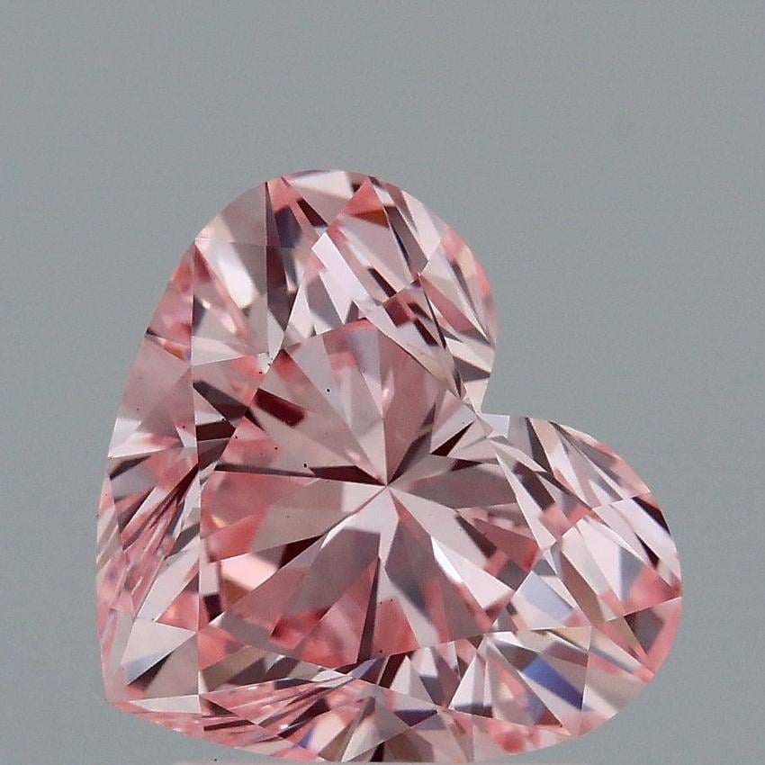 2.09 Ct. Fancy Vivid Pink Heart Lab Grown Diamond